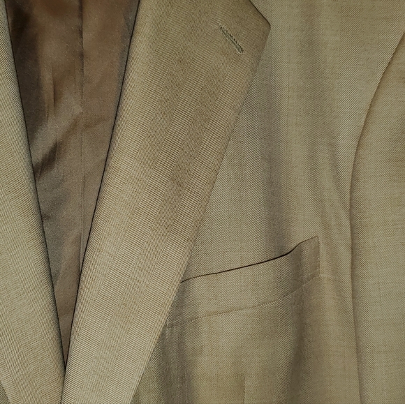 Brooks Brothers Golden Fleece Jacket Custom Tailored Beige 2-button 2006 21" - Picture 7 of 10